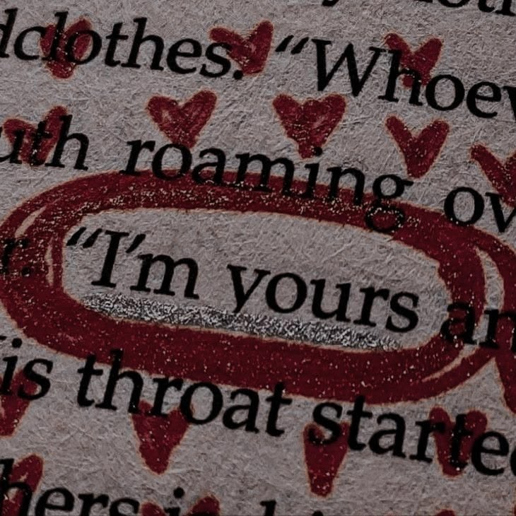 The words I'm yours circled on a printed page